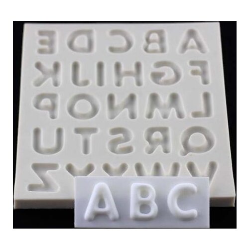 New Arrival 1 pc 3D Letter Alphabet Silicone Message Board Mould Cake Soap Fondant Topper Mold Chocolate Decorating Tool