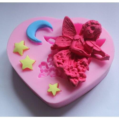 New New Arrival Beautiful Girl Angel Shape 3d Silicone Cake Fondant Mold, Cake Decoration Tools