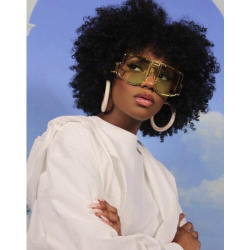 New conjoined piece punk sunglasses European and American personality rivet sunglasses female Halena sunglasses