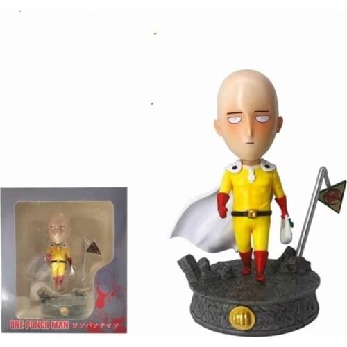 New Anime ONE PUNCH MAN Saitama Grocery Shopping Bald Man Q Version PVC Action Figure Collection Model Toys Doll