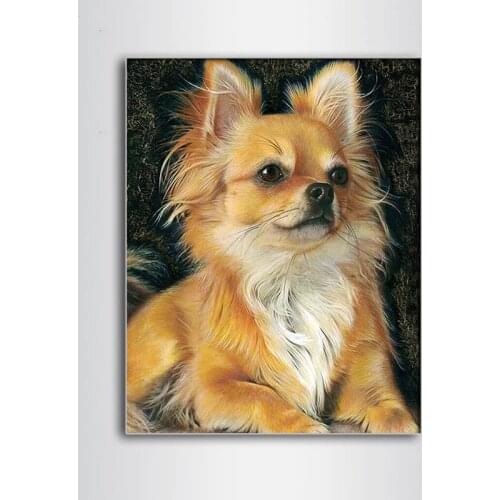 Full Drill Square 5D Diy Diamond Painting Chihuahua dog Diamond Embroidery Cross Stitch rhinestones paintings by number