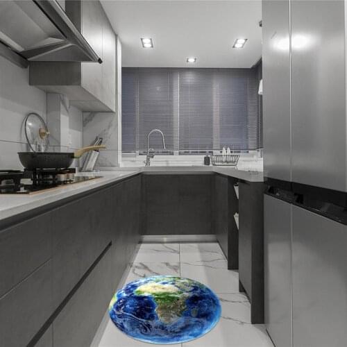 Three-dimensional earth round self-adhesive tile stickers decorative waterproof non-slip floor stickers