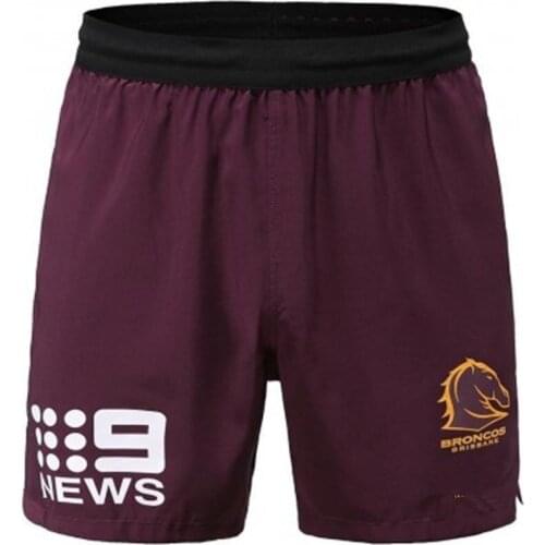 2021 BRISBANE BRONCOS HOME RUGBY JERSEY SHORTS size S-M-L-XL-XXL-3XL-5XL