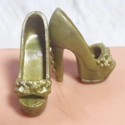 2019 Original 1 pair HIGH heel Doll shoes Single shoes, flat feet, sneakers, sandals, boots flats for Barbie Doll shoes 1/6