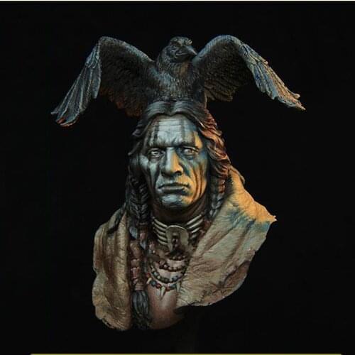 1/10 ancient warror man officer bust Resin figure Model kits Miniature gk Unassembly Unpainted