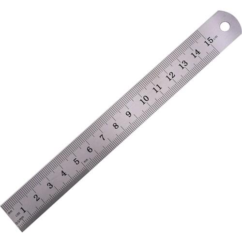 1PC Stainless Steel Metric Rule Precision Double Sided Measuring Tool 15cm Metal Ruler Hot Sale