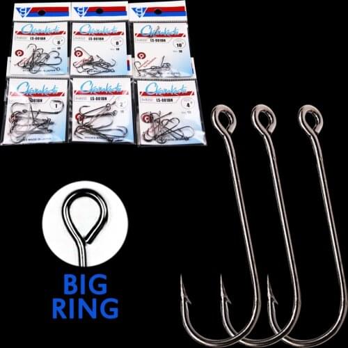 10pcs / 30pcs fishing hooks with big eyes Fish Round Bent Joint Hook gamakatsu