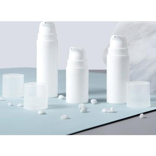 10pcs/lot 5ml 10ml 15ml Empty White Serum Bottles Vacuum Pump Bottles AS Lotion Sub-Bottling With PP Cream Airless Bottle