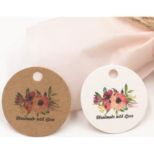 100 pcs Multiple styles Handmade Wedding Party Favors Gift Tags,Products Packaing Labels,DIY Gift Box Thank You Hang Tags