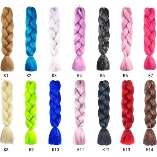 100g 24" Bling Bling hair Synthetic Jumbo Braid Mixed Metallic Glitter Twinkle Hair Tinsel