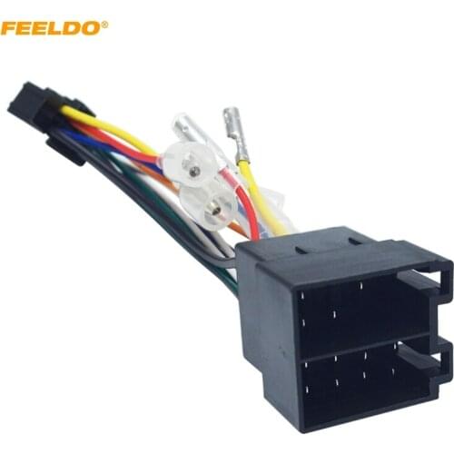 15Pcs Car Stereo Radio ISO 16-Pin PI100 Wire Harness Adapter For Pioneer 2003-on For Volkswagen Wire Connector Into Car Cable