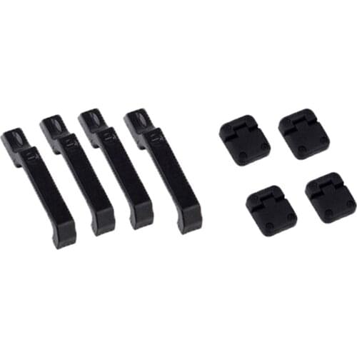 4PCS Car Door Handles for TRX-4 Black Plastic Car Door Hinge & 4 PCS Door Handle for 1:10 RC Crawler Traxxas TRX-4 TRX4