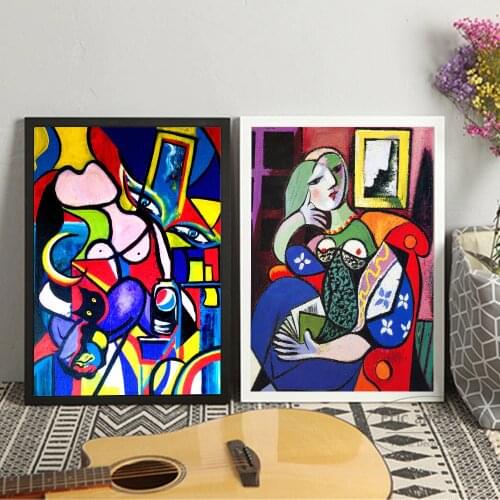 Picasso Women Abstract Canvas Art Print Painting Poster Wall Pictures For Living Room Home Decorative Bedroom Decor No Frame