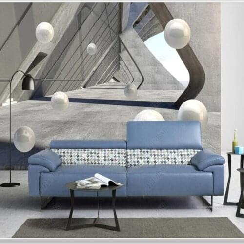 Papel de parede Abstract architectural space sphere 3d wallpaper,living room tv wall bedroom home decor KTV bar mural