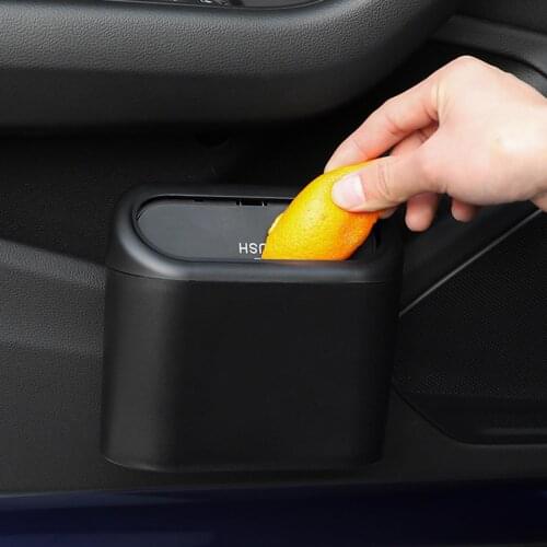 Car Trash Can Seat Back/Door Hanging Fully Sealed Multi-function Top Flip Interior Trash Bin Organizer