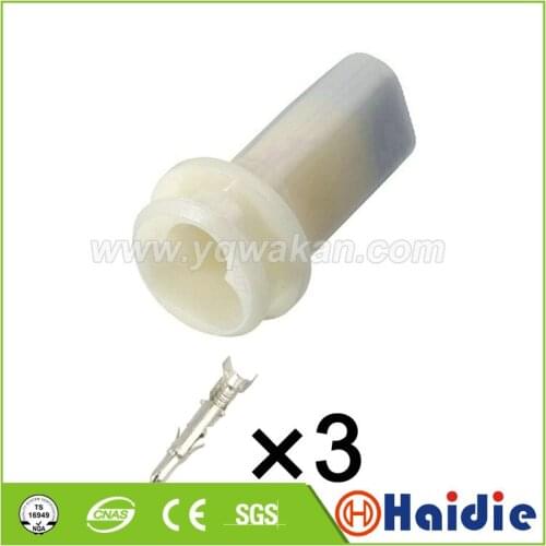 Free shipping 5sets 3pin plastic socket circular round wire harness cable connector