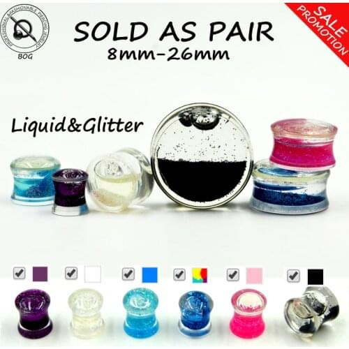 BOG-Liquid Ear Tunnel Plugs Gauges Gauge Expander Ear Taper Stretcher Earlobe Earring Ear Piercing Body Jewelry