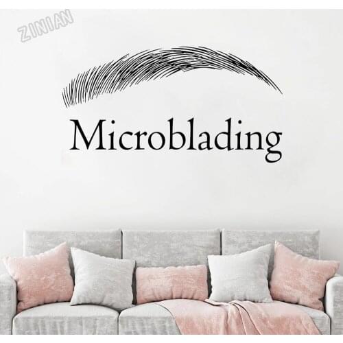 Eyebrows Design Wall Sticker Brows Microblading Vinyl Wall Decal Beauty Salon Decor Art Bathroom Windows Mirror Stickers Y212