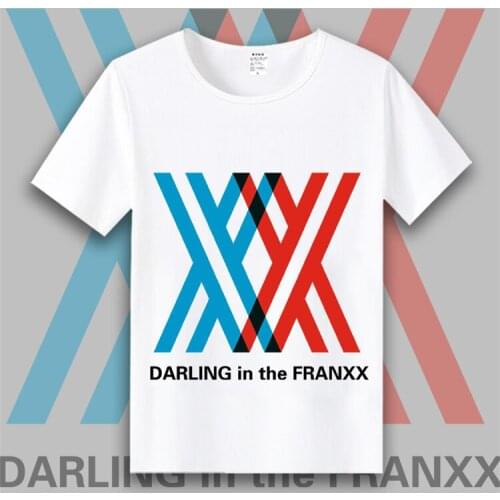 Darling in the Franxx Cosplay T Shirt Zero Two Print T-shirts Women/Men Summer Graphic Tee Crew Neck Harajuku Casual Top Costume