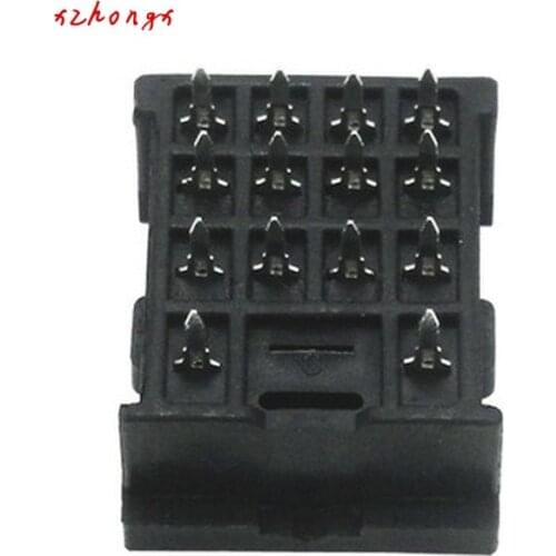 Electric Relay PCB Welding Seat 18F-4Z MY4NJ HH54P H3Y Base Socket 14 Feet with Hook