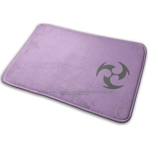 Genshin Impact Electro Logo Mat Rug Carpet Anti-Slip Bedroom Entrance Door Mat Genshin Impact Cryo Venti Jean Anime Mihoyo Game