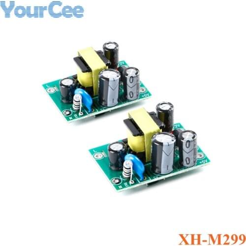 2pcs XH-M299 AC DC Switching Power Supply Module Isolated PCB Board Module Input 110-220V Double Output 12V 0.5A + 5V