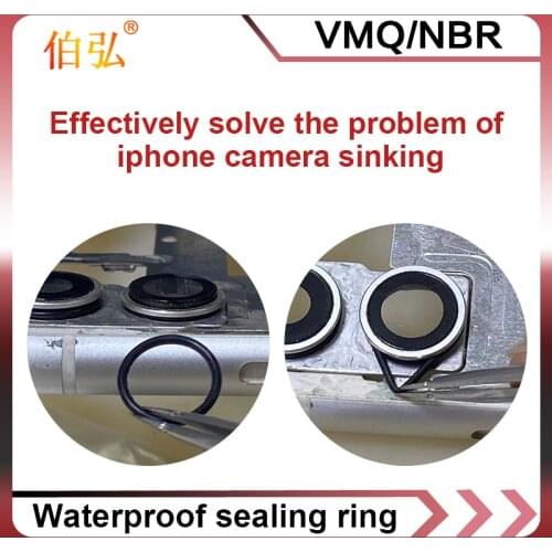 Iphone X/11/11pro mobile phone hole O-ring rear glass camera rubber ring waterproof rubber ring 11-phase head frame sinking