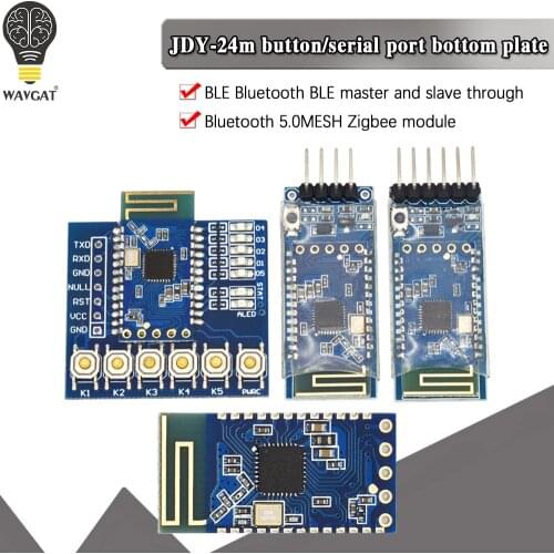 JDY-24M Bluetooth 5.0 MESH Zigbee Module BLE JDY-24 Master Slave Through the Base Plate With Buttons