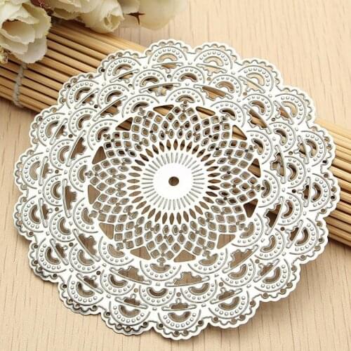 JX-LCLYL 108*108mm New Round Flower Lace Metal Cutting Dies Stencils DIY Scrapbooking Album Card Craft