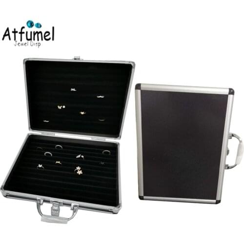 Quality Ring Jewelry Organizer Box Earring Holder Pendant Packaging Travel Suitecase Show Stud Necklace Cufflinks Display Bag