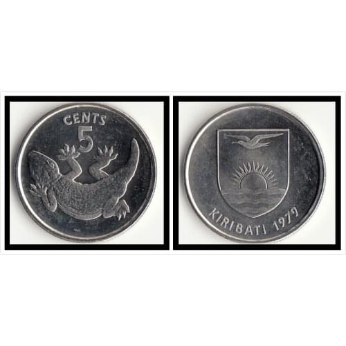 Kiribati 5 Cents 1979 Edition Cents Coins Oceania New Original Coin Collectible Edition Real Rare Unc Commemorative