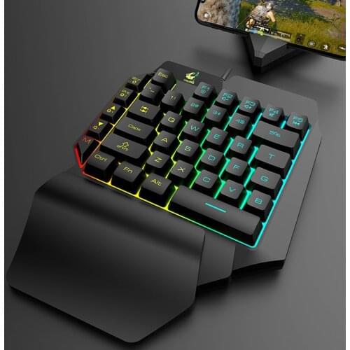 39 Key One-handed Mechanical Gaming Keyboard Blue Programmable Macro Keys for FPS LOL/PUBG Games for Tablet Desktop