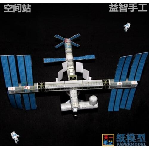 International Space Station 3D paper model DIY puzzle manual science Aerospace origami toys