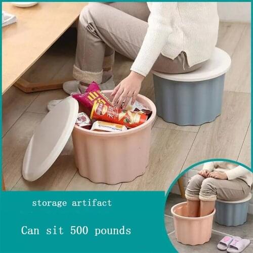Multifunctional Storage Stool, Household Toys, Storage, Storage Box, Thickened Plastic Dormitory, Shoe Replacement Stool