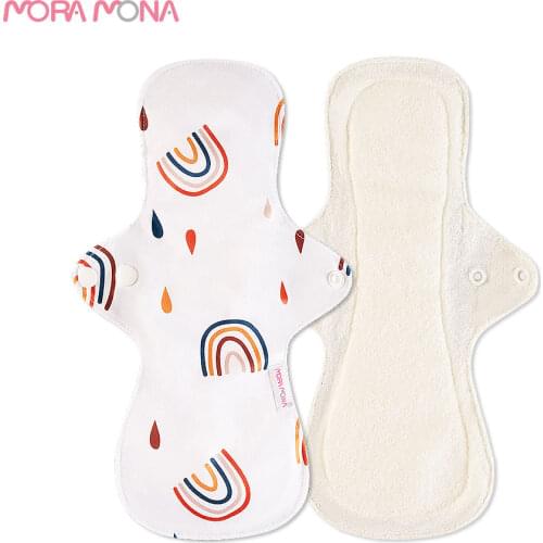 Mora Mona Reusable Cloth Menstrual Pad Washable Sanitary Pad Comfortable Mama Pad For Women Wholesale 50 Pcs