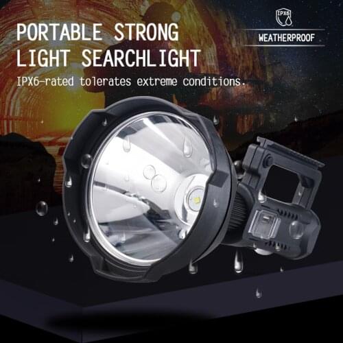 JUJINGYANG Ptable Powerful Led Hunting Spotlight Rechargeableoutdoor Searchlight Camping