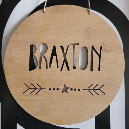 Custom name-kids gift-baby gift-lasercut-personalized-Personalised Wooden Wall-Door Hanging STAR DOTS Plaque-wall hanging-kids d