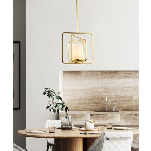 Nordic Gold Simple Creative Glass Lights Bar Coffee Shop Simple Chandelier Iron Droplight Experimental Bottle Lamp Glass