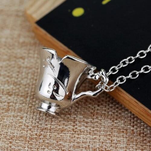 Dongsheng Once Upon a Time Belle Chipped Beauty and the Beast Tea Cup Pendant Charm Necklace punk Necklaces -30