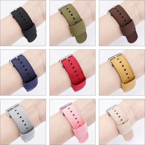Nylon Strap Watchband for Huawei Huami SamsungGear S2S3 Amazfit Suunto9 Bracelet Smart Sport Canvas Watch Belt 18 20mm 22mm 24mm
