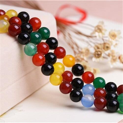 RONGQING Natural Stone Colorful Loose Beads DIY Jewelry Making Beads Strand Supplier for Necklace and Bracelets