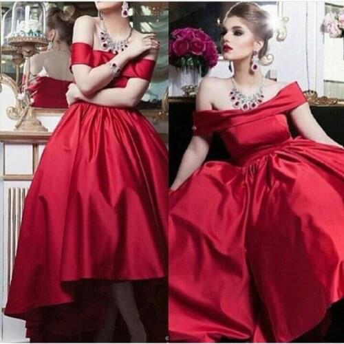Made Satin cap sleeve boat neck Asymmetrical Sweep Train Evening Formal ball Gown Vestidos prom mother of the bride dresses