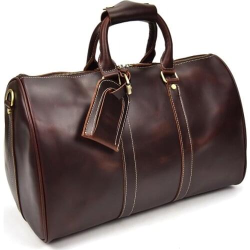 Luufan Crazy Horse Leather Carry On Lugguage Shoulder Travel Bag Messenger Overnight Bags For Tour 2019 Hot Designer Hand Bags