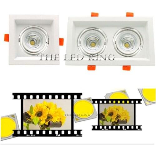 Super Bright Square Recessed LED Dimmable Downlight COB 10W 20W 30W 3000K LED Ceiling Spot Light LED Ceiling Lamp AC 110V 220V