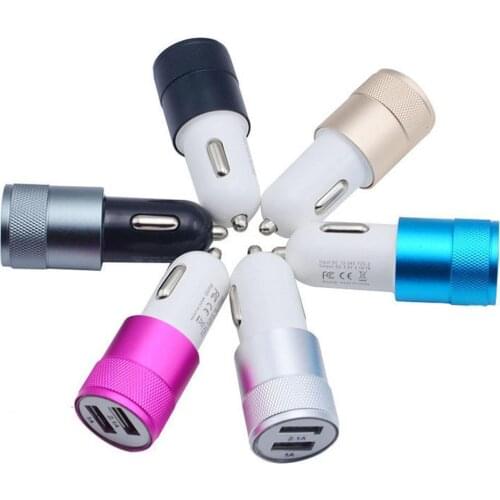 Universal Dual USB Car Truck Charger Adapter 3.1A 2 Metal Phone/Tablet Charger Power For Smart Vehicle High Quality Port Au Q6P7