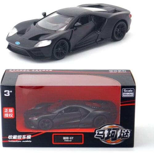 High simulation 1:36 alloy pull back Ford GT racing model,childrens educational toys,2 door design,free shipping