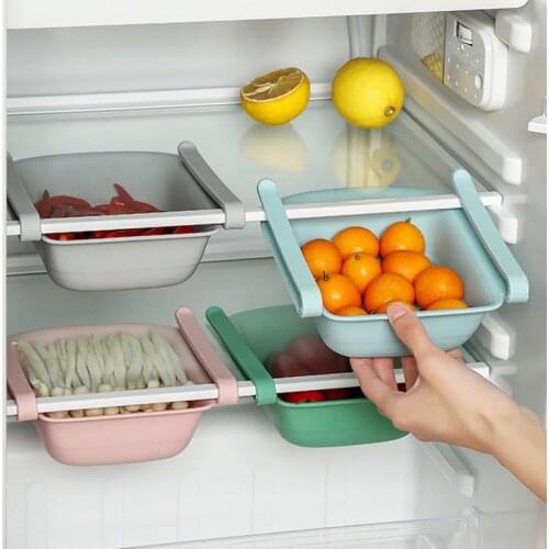 Refrigerator Drawer Storage Box Food Storage Containers Kitchen Organizer Egg Boxes Fruit Basket Classification Organizer Rack