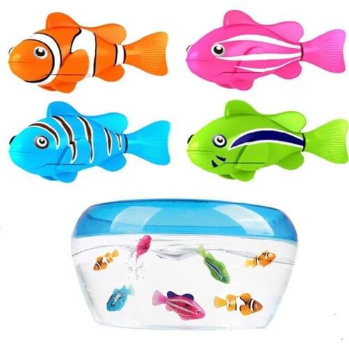 Funny Interactive Toys Intellectual Development Electronic Flashing Swim Fish Toy Activated Battery Fish Kids Electronic Pets