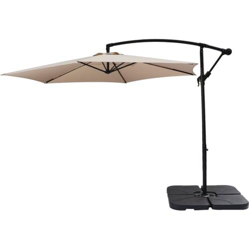 10FT Outdoor Patio Banana Offset Umbrella Waterproof Folding Sunshade 300x200x245CM Wine Red/Top Color Easy to Use[US-Stock]