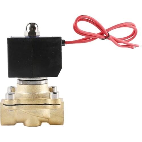 Outdoor Waterproof Solenoid Valve Brass Normally Closed 24V DC Direct-acting High Temperature Electromagnetic Valves